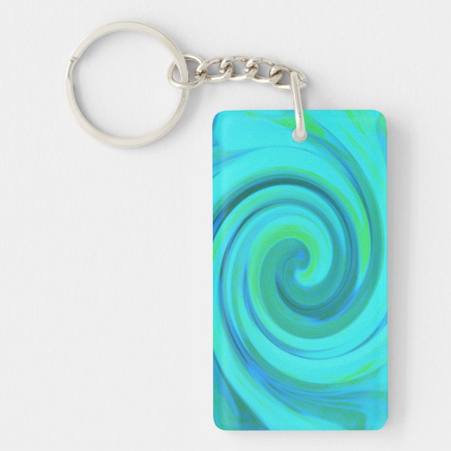 Groovy Coola Abstrakt Aqua Liquid Art Swirl (Framsidan)
