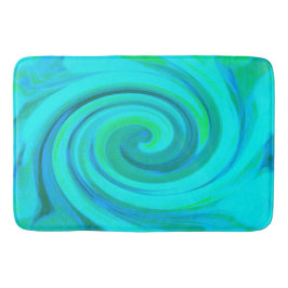 Groovy Coola Abstrakt Aqua Liquid Art Swirl Badrumsmatta