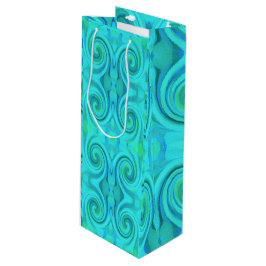Groovy Coola Abstrakt Aqua Liquid Art Swirl Mönste