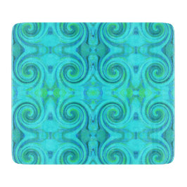 Groovy Coola Abstrakt Aqua Liquid Art Swirl Mönste