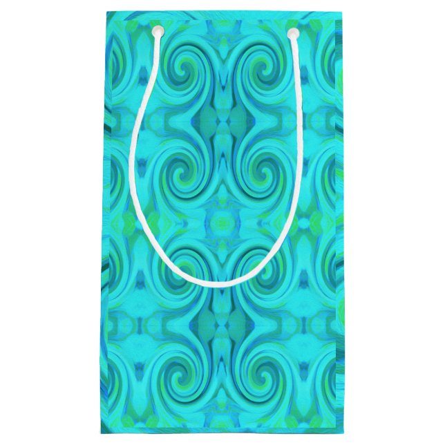 Groovy Coola Abstrakt Aqua Liquid Art Swirl Mönste (Framsidan)