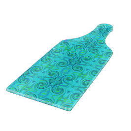 Groovy Coola Abstrakt Aqua Liquid Art Swirl Mönste