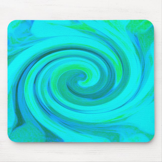 Groovy Coola Abstrakt Aqua Liquid Art Swirl Musmatta (Framsidan)