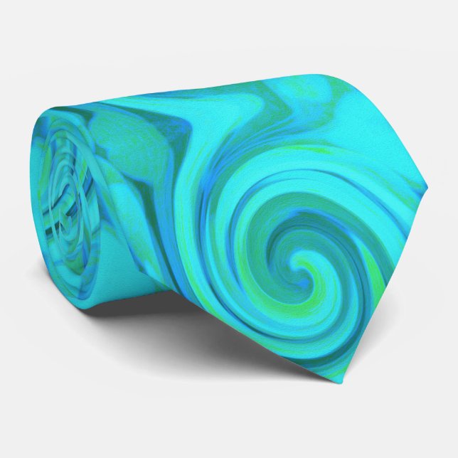 Groovy Coola Abstrakt Aqua Liquid Art Swirl Slips (Rullad)