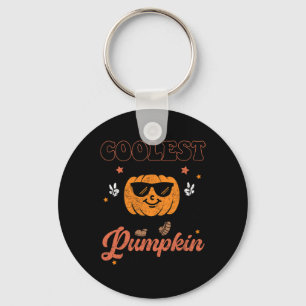 Groovy Coolest Pumpkin in Patch Halloween for Nyckelring