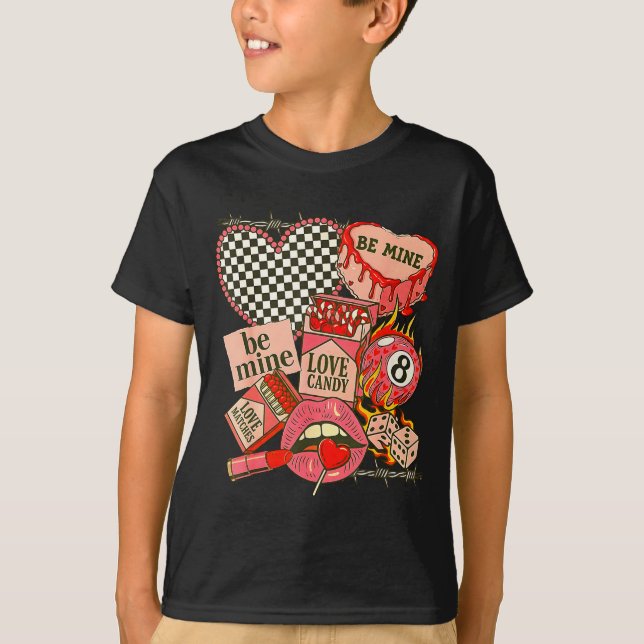 Groovy Coquette Western Valentines Day Collage Cli T Shirt (Framsida)