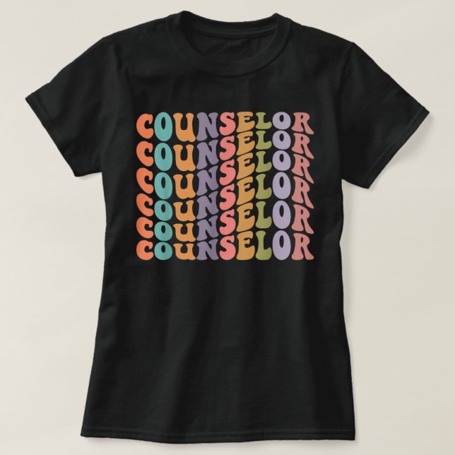 Groovy Counselor Therapist Mental Health Mattors H T Shirt (Design framsida)