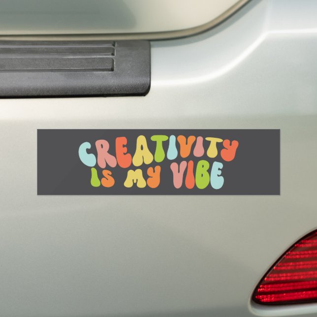Groovy Creativity Is My Vibe, Creative Artist Bildekal (På Bil)