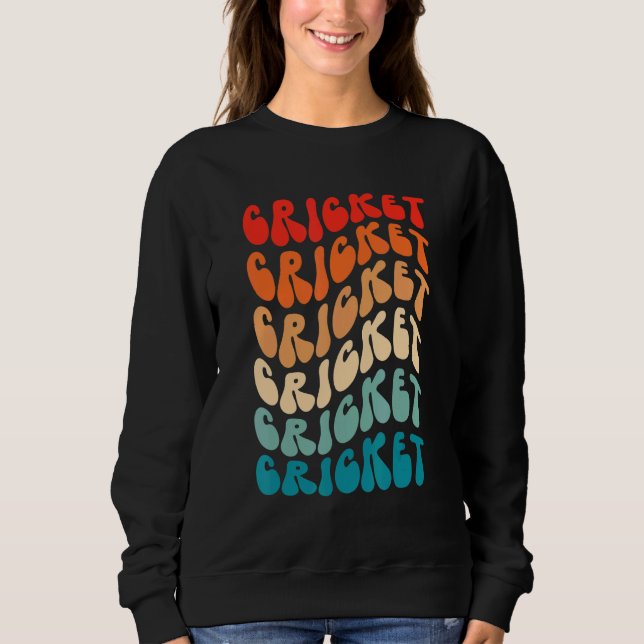 Groovy Cricket For Girl Women Retro 70s Hippie Boh T Shirt (Framsida)