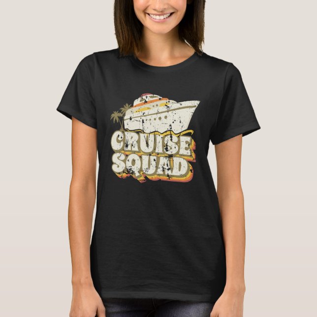 Groovy Cruise Squad Vacation Matching Group T Shirt (Framsida)