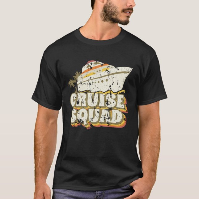 Groovy Cruise Squad Vacation Matching Group T Shirt (Framsida)