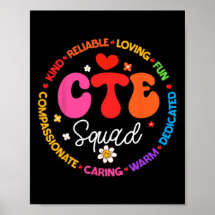 Groovy Cte-squad Lärarens åter till skolan-lärare Poster