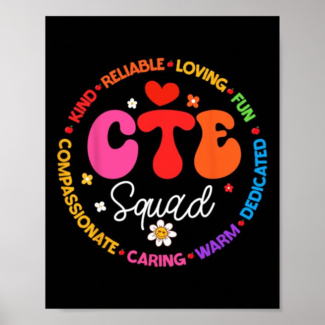 Groovy Cte-squad Lärarens åter till skolan-lärare  Poster (Framsidan)