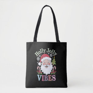 Groovy Cute Jultomten Holly Jolly Vibes Julafton Tygkasse
