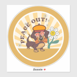 Groovy Dachshund | Utfall av Anpassningsbar Klistermärken