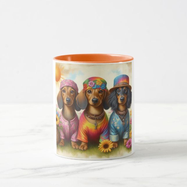 Groovy Dachshunds Mugg (Center)