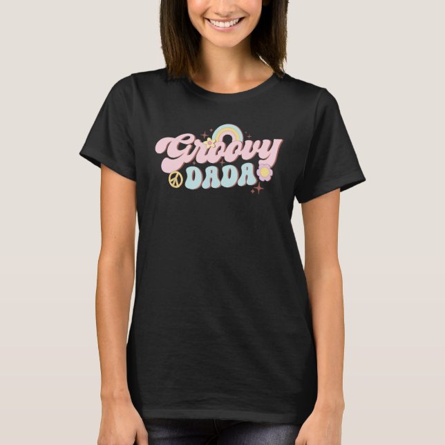 Groovy Dada, Lycklig Fars dag, Best Pappa någonsin T Shirt (Framsida)