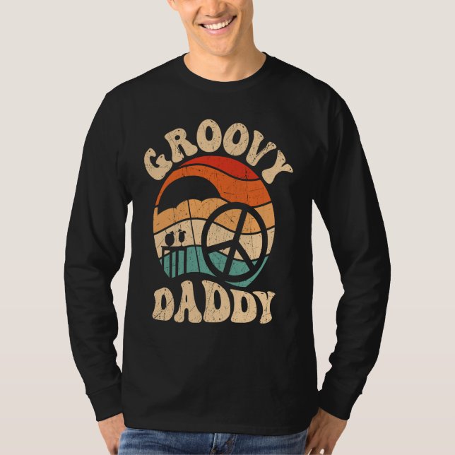 Groovy Daddy 70s Aesthetic Nostalgia 1970's Retro  T Shirt (Framsida)