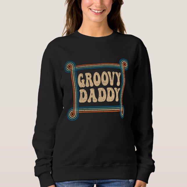 Groovy Daddy 70s Aesthetic Nostalgia 1970's Retro  T Shirt (Framsida)