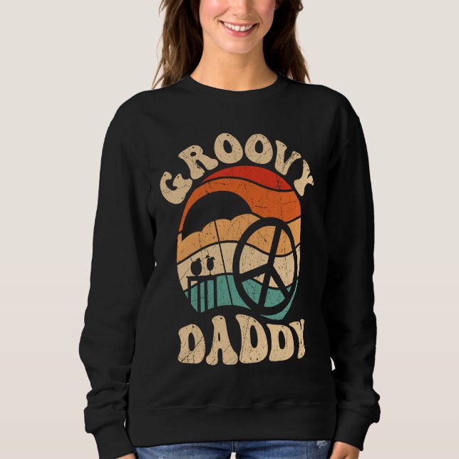 Groovy Daddy 70s Aesthetic Nostalgia 1970's Retro  T Shirt (Framsida)