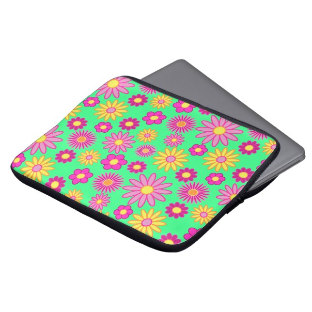 Groovy Daisies Laptop Fodral (Framsida topp)