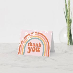Groovy daisy boho rainbow tack vare kortet kort