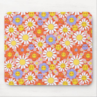Groovy Daisy Floral Checkerboard, Y2K 90s  Musmatta