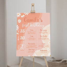 Groovy-Daisy - första milstolpen på födelsedag Poster