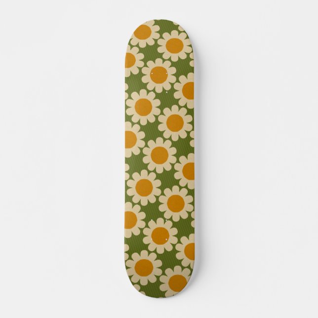 Groovy Daisy  Mini Skateboard Bräda 18,5 Cm (Framsida)