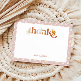 Groovy Daisy Modern Boho Birthday Tack Kort
