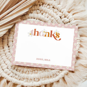 Groovy Daisy Modern Boho Birthday Tack Kort
