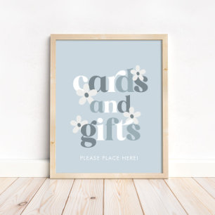 Groovy Daisy Modern Boho Födelsedagskort & Gifts Poster