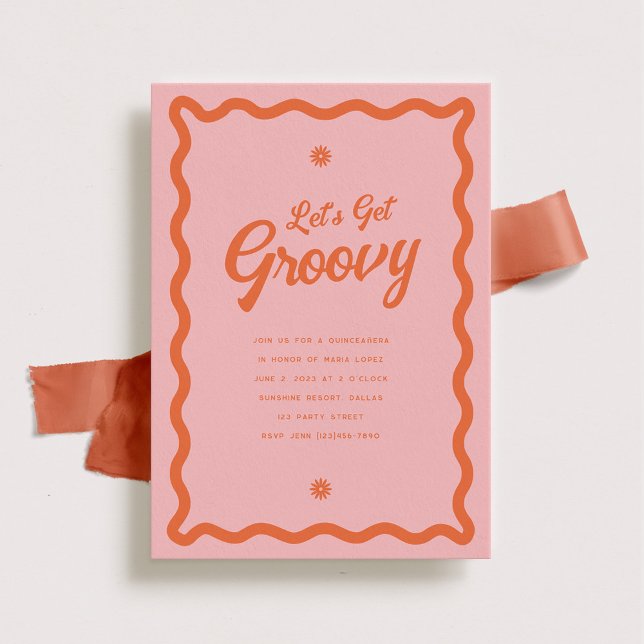 Groovy Daisy Quinceañera-inbjudan Inbjudningar (Skapare uppladdad)