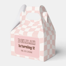 Groovy Daisy Retro 1:a födelsedagen Party Presentaskar