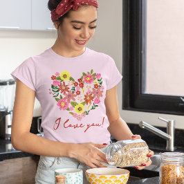 Groovy Daisy Rosa Flower Hjärtat Valentine Helgdag T Shirt