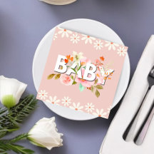 Groovy Daisy Rosa FORAL söt baby calligraphy