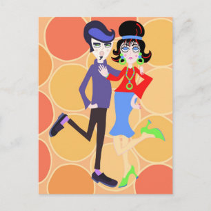 Groovy Dancing lite Vykort