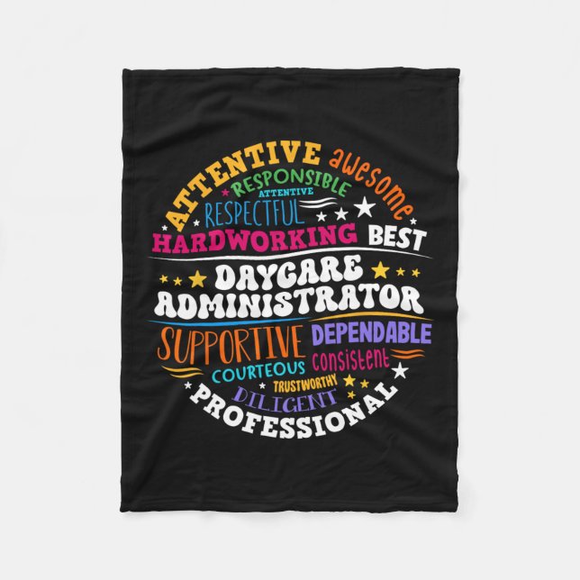 Groovy Daycare Administrator Childcare Provider Af Fleecefilt (Framsidan)