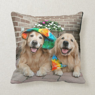Groovy dekorativ kudde för guld- Retriever