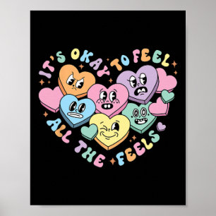 Groovy Det är Okay att Känna Alla Känslor Rådgivar Poster