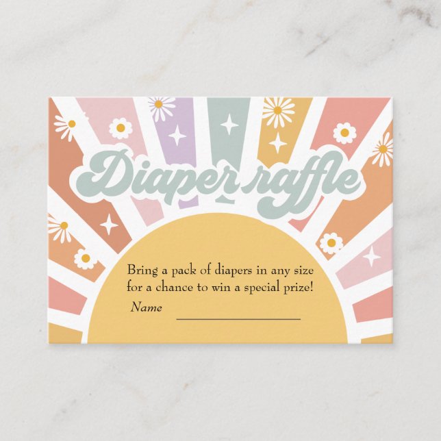 Groovy Diaper Raffle Tilläggskort (Framsida)