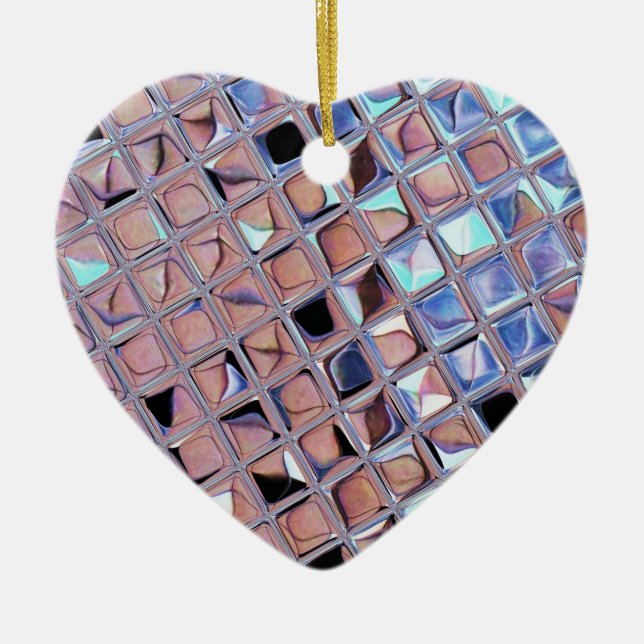 Groovy Disco Boll Spegel Boll Disco Globe Julgransprydnad Keramik (Framsidan)