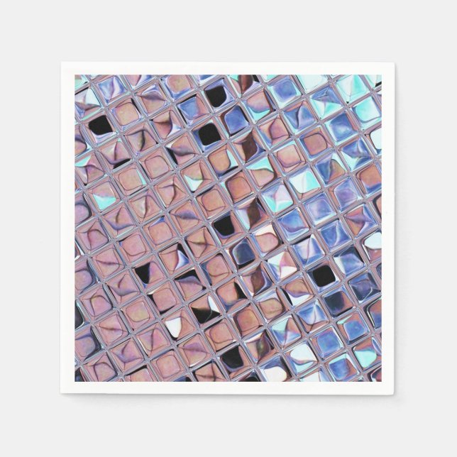 Groovy Disco Boll Spegel Boll Disco Globe Pappersservett (Framsidan)