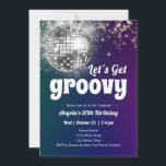 Groovy Disco Dance Party 50:e födelsedagsinbjudan Inbjudningar<br><div class="desc">Vuxen: Disco Groovy Retro party. Tillgänglig som digital nedladdningsutskrift. Underbar för vilken säsong som helst. Anpassningsbar,  personlig,  redigerbar nedladdning,  retro groovy disco vuxen party</div>