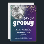 Groovy Disco Dance Party 60:e födelsedagsinbjudan Inbjudningar<br><div class="desc">Vuxen: Disco Groovy Retro party. Tillgänglig som digital nedladdningsutskrift. Underbar för vilken säsong som helst. Anpassningsbar,  personlig,  redigerbar nedladdning,  retro groovy disco vuxen party</div>