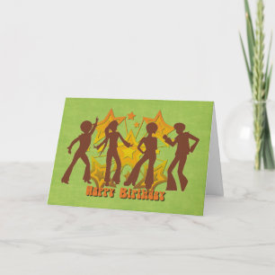 Groovy Disco-dansare med stars födelsedagskort Kort