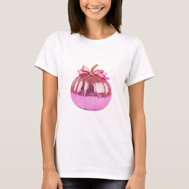 Groovy Disco Pumpkin Halloween T Shirt (Framsida)