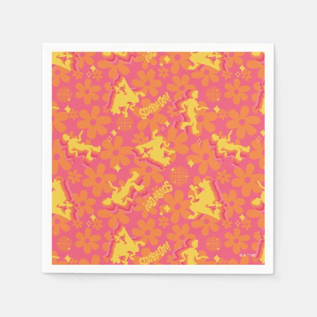 Groovy Disco Scooby-Doo Mönster Pappersservett (Framsidan)