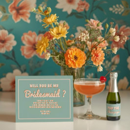 Groovy Djärv Blå Rosa Röd Brudtärna Förslag  Inbjudningar