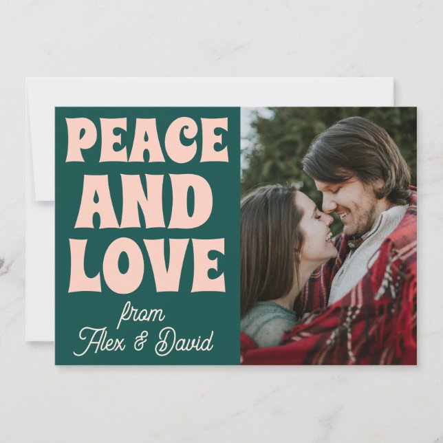 Groovy, djärv Funky, god jul och ljus Kort (Framsida)